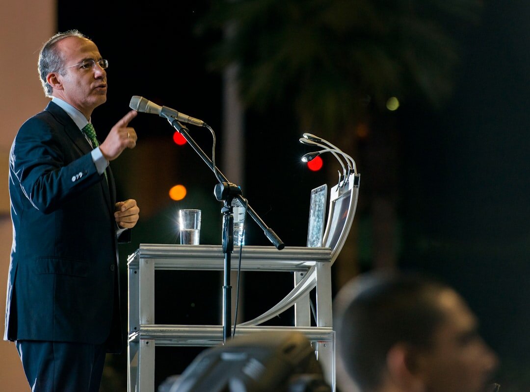 entrepreneur at podium