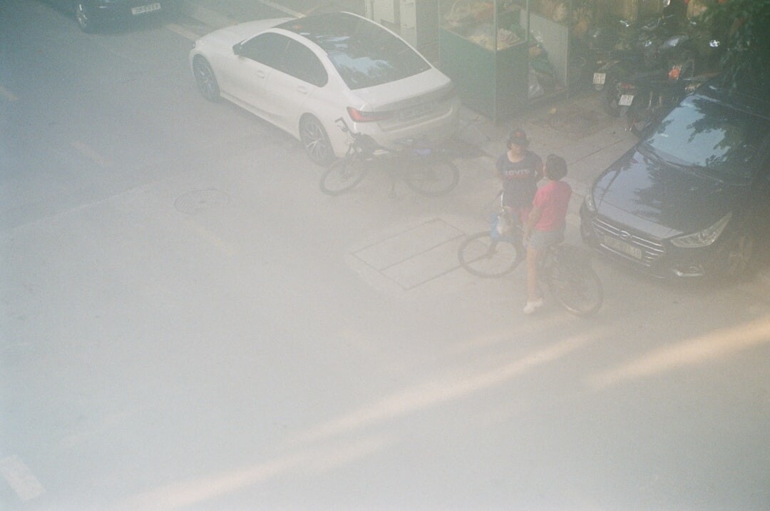 people chatting on street